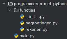 modules packages structuur